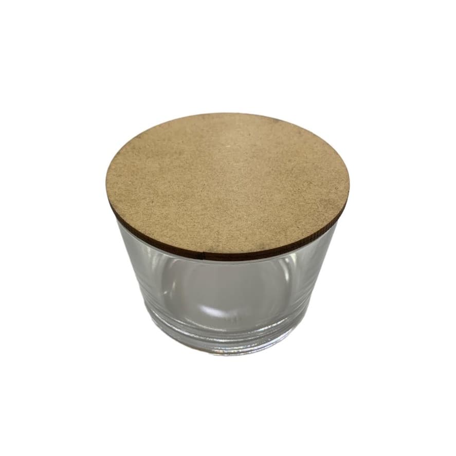 Pote c/ tampa de mdf (5und) vidro para decoração