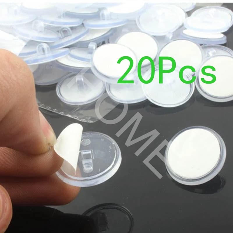 20 Pcs Teto Gancho Útil Removível Compacto Transparente De Para Casa Utilitário Pequeno Disko De Banho