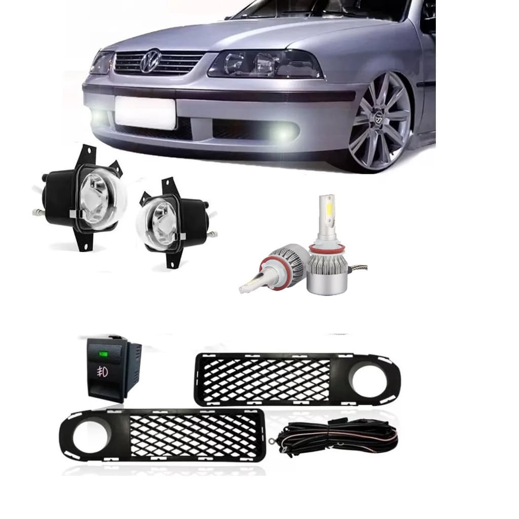 Kit Farol De Milha Gol Saveiro G3 Fase 1 -  Com Super Led 6000k