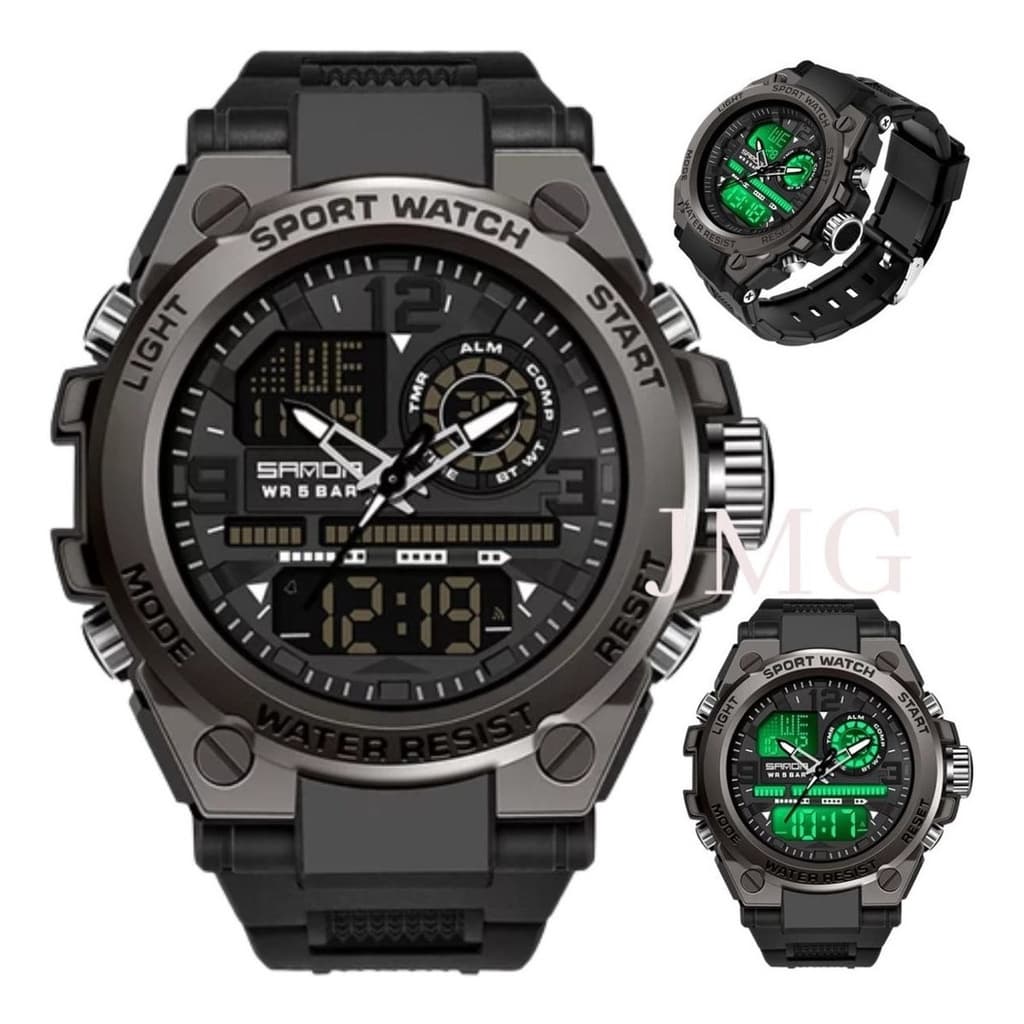 Relógio Masculino Led  Original Tatico Esportivo Shock