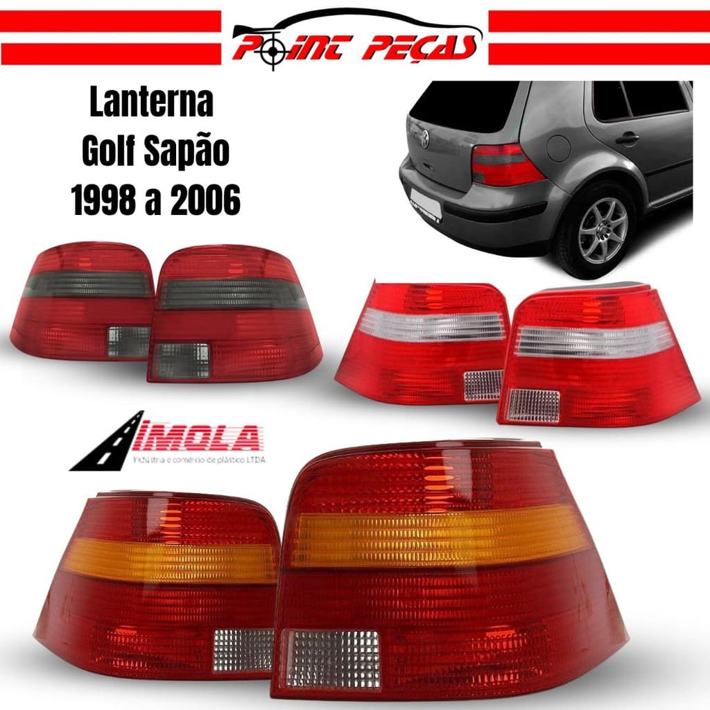 Lanterna Golf Sapão 1998 1999 2000 2001 2002 2003 2004 2005 2006 Tricolor Fumê ou Bicolor