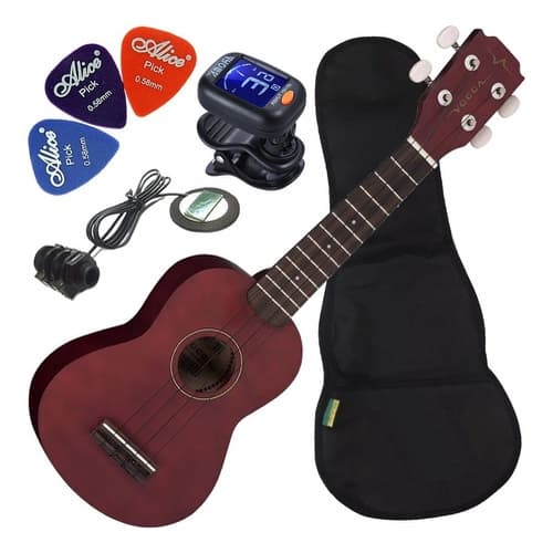 Kit Ukulele Eletroacústico Soprano Vogga Vuk303 Bc Fosco