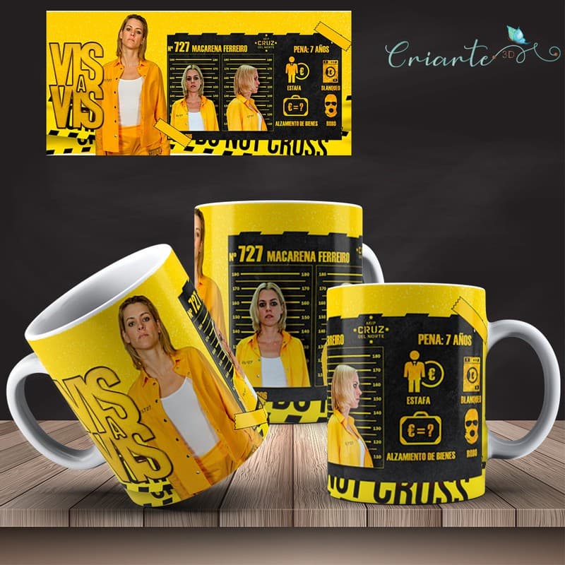 Caneca Porcelana Coleção Vis a Vis #05