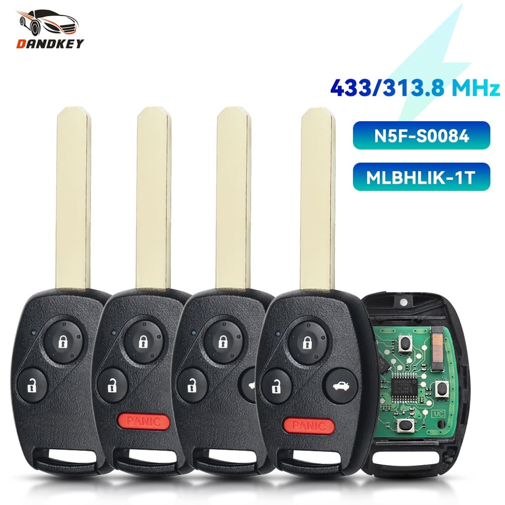 Chave Remota Para Carro De Controle Remoto Honda CITY FIT JAZZ 313.8Mhz 433Mhz MLBHLIK-1T ID46 Chip original