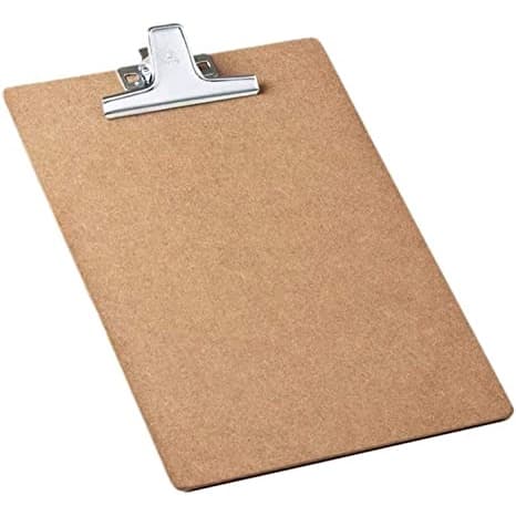 Prancheta em Duratex c/Prendedor Zincado- para papel A4 Souza