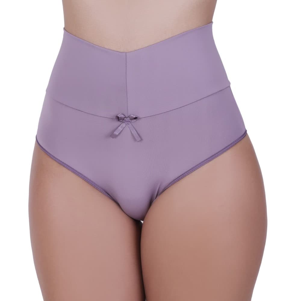 Kit 5 Calcinha Cós Alto Segura Barriga Tanga Modeladora Pós Parto Thamires