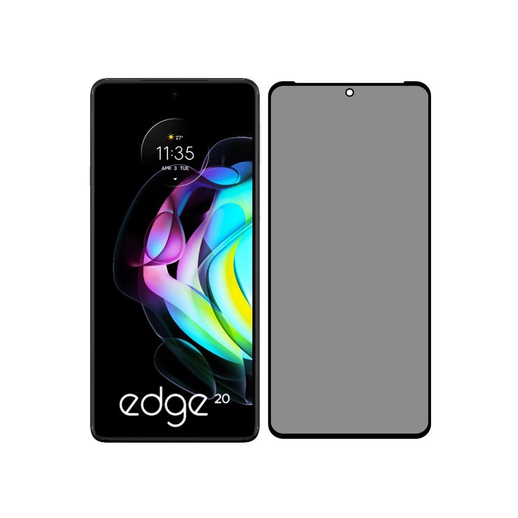 Película Privacidade de Vidro 3D Para Motorola : Edge 20/Edge 20 Lite/Edge 20 Pro Anti Spy