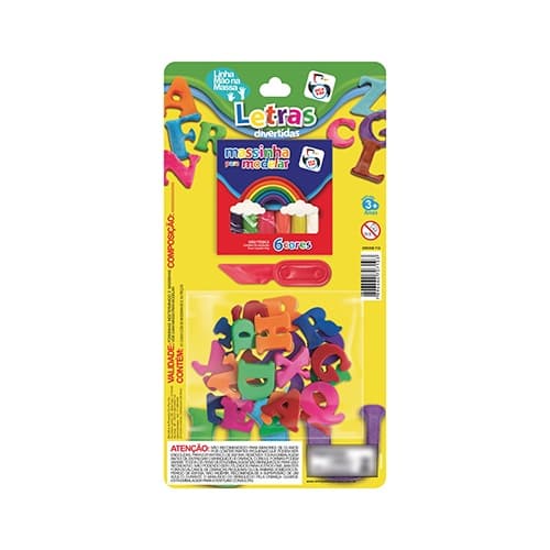 kit de Massinha Para Modelar Letras Divertidas ou Fazendinha