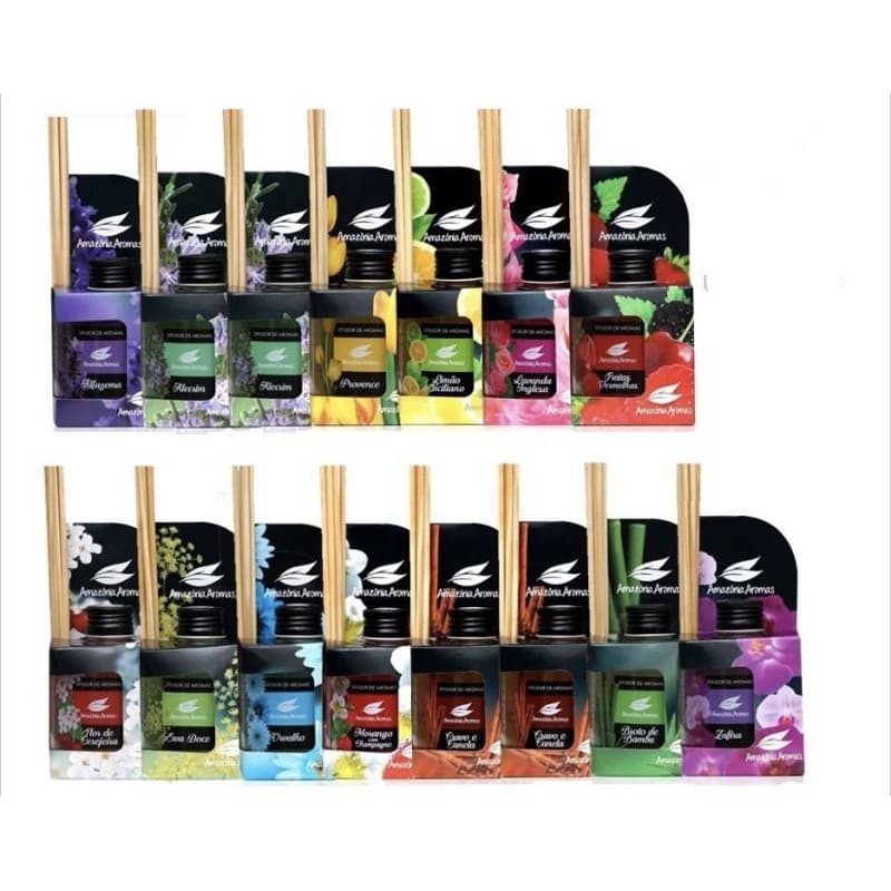 06 DIFUSORES AROMATIZADORES DE AMBIENTES VÁRIAS FRAGRÂNCIAS.