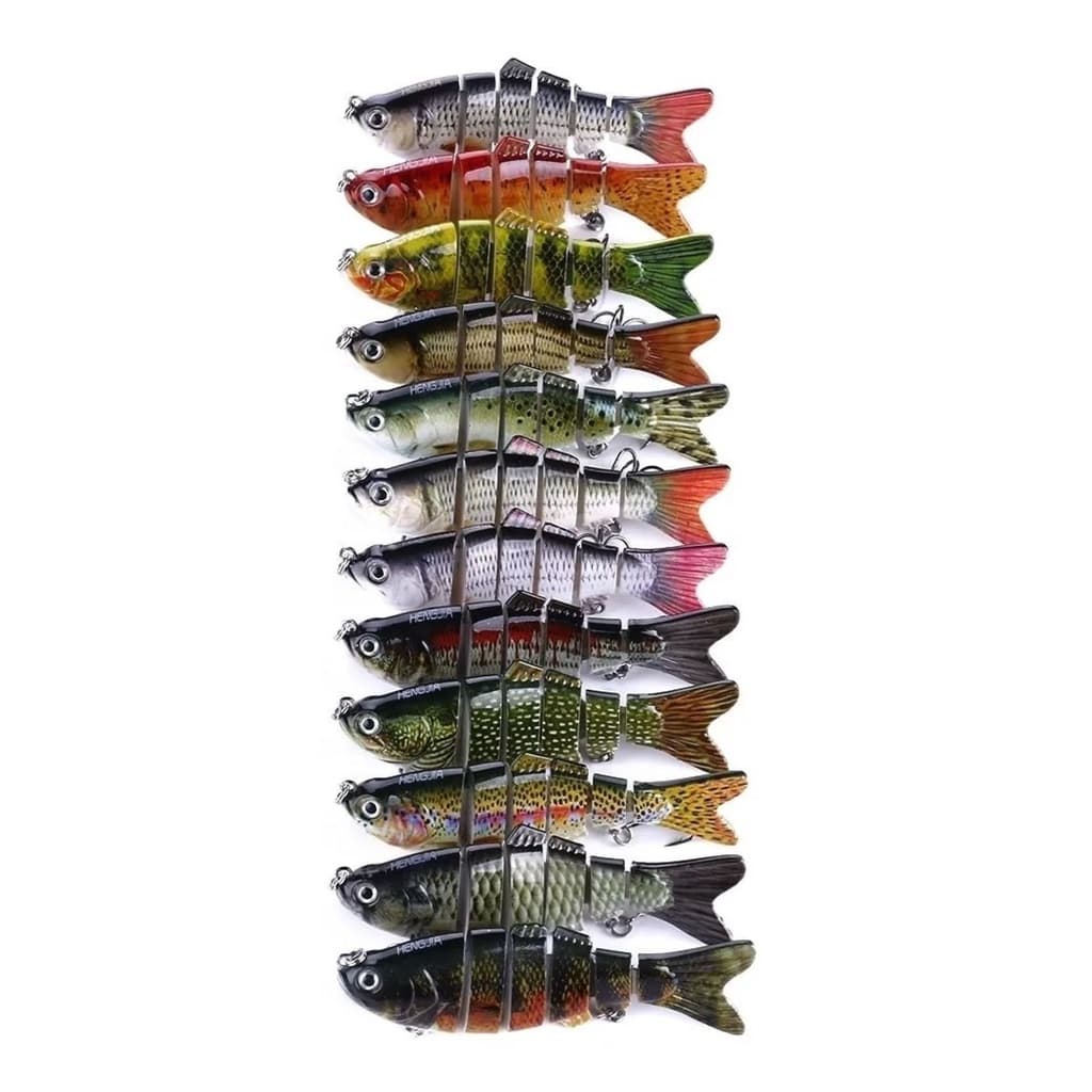 Isca Artificial Lambari Articulado De 06 Segmentos e 10,2 cm e 18 gramas Para Tucunaré Robalo Dourado Black Bass Traíra