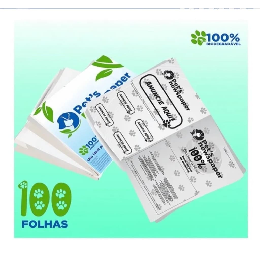 Jornal Pet 100 Folhas ambiente limpo e saudável para o Pet - Cachorro - Gato - Pássaro - ORIGINAL PET NEWS