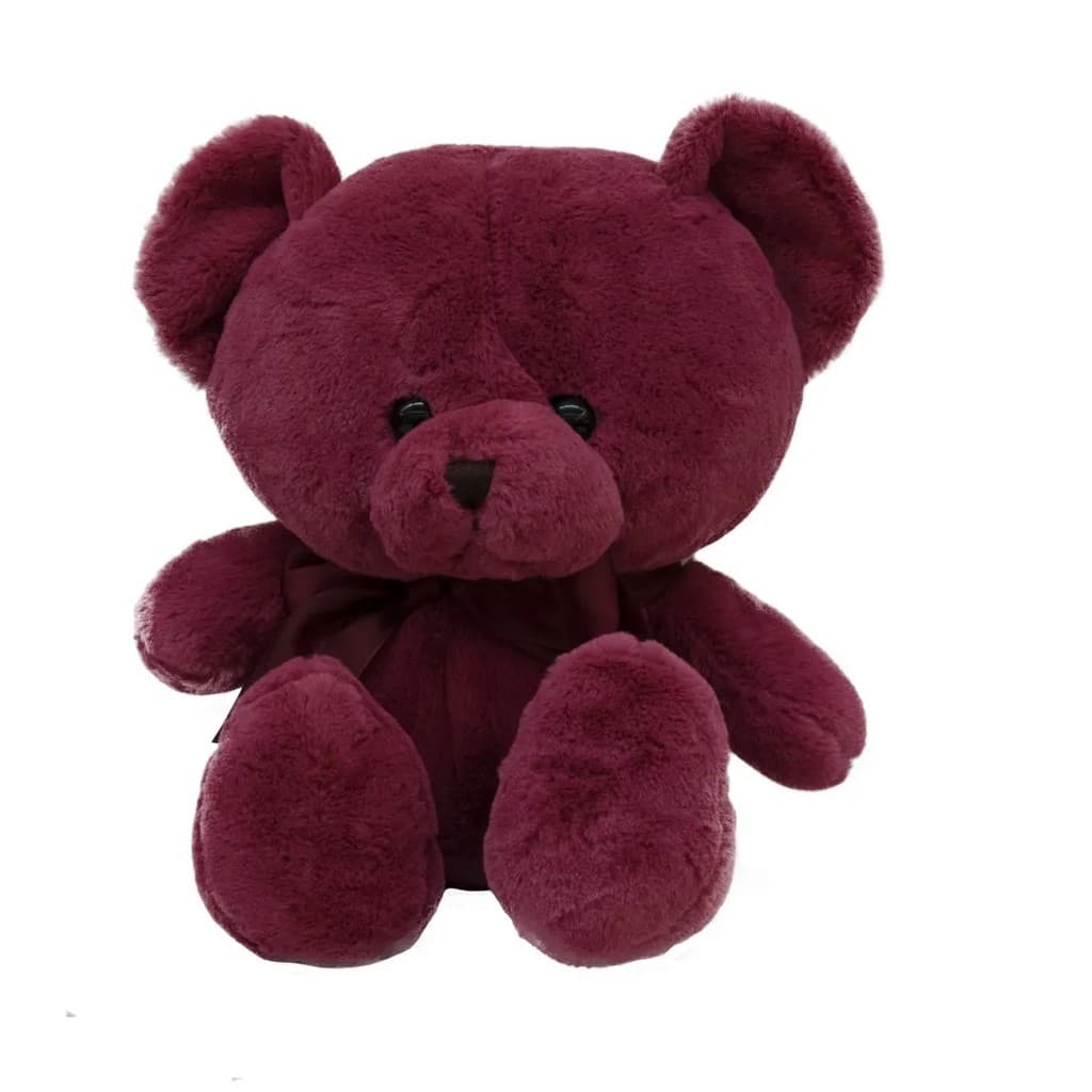 Bicho de Pelucia Lisa Urso Vinho 25x18x26cm Pelúcia Foy Toys