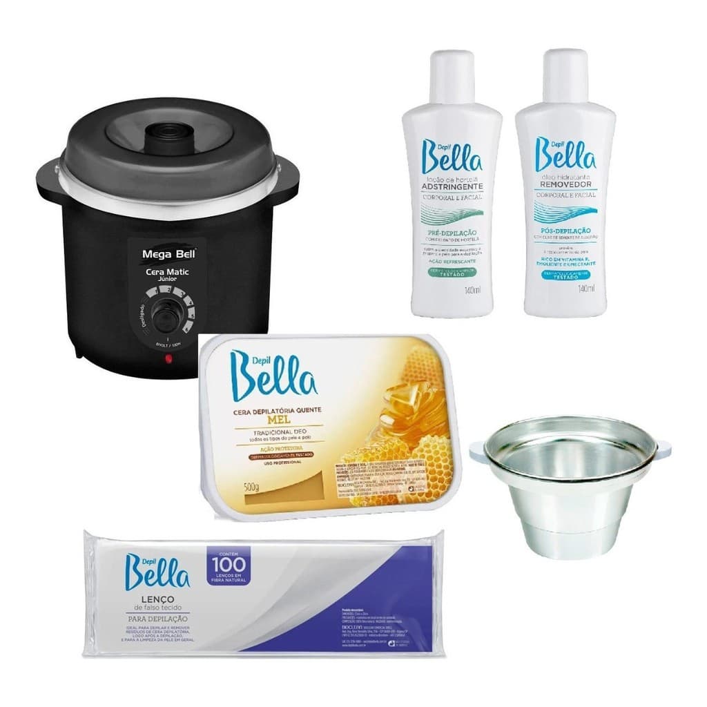 Kit Para Depilação Cera Termocera 400g Refil Panela Elétrica