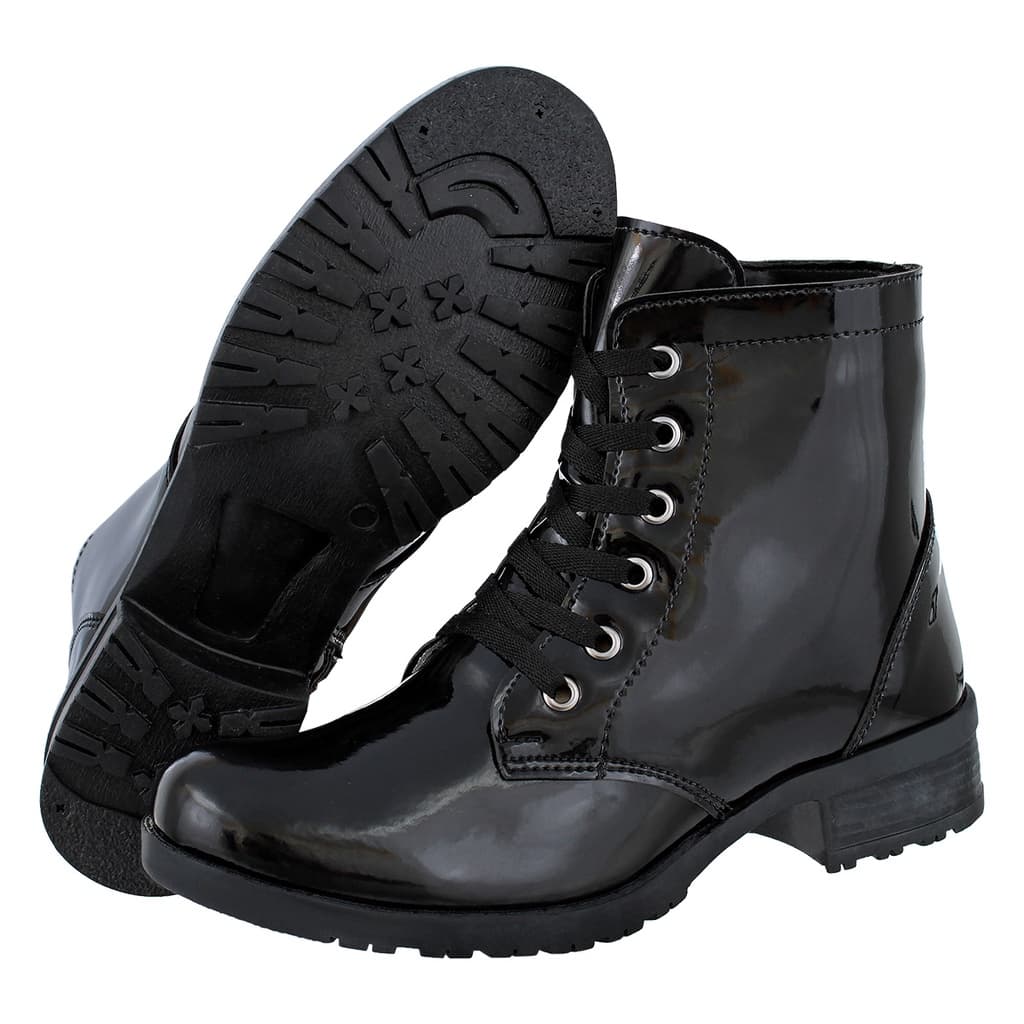 Bota Feminina Motociclista Cr Shoes Cano Baixo Com Ziper 1600