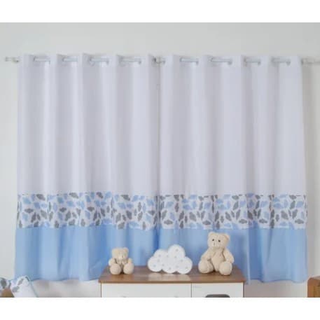 Cortina Infantil Nuvenzinha 2,00 X 1,70 Quarto Do Bebe Menino Menina