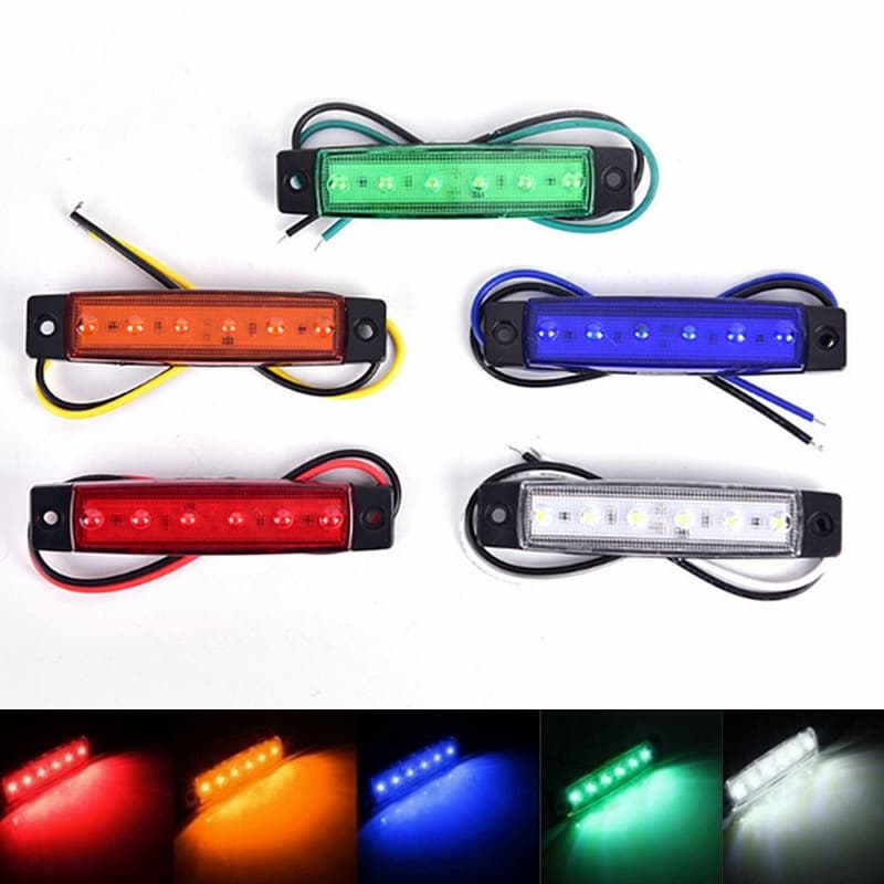 10PCS 12V 24V LED Side Marker Luzes De Advertência Da Luz Cauda Do Carro Auto Externas Reboque Caminhão Lorry Amarelo Laranja Branco Vermelho