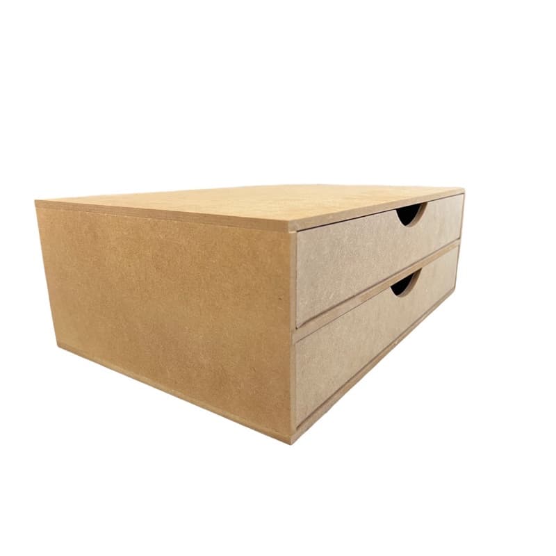 Suporte base para monitor grande duas gavetas organizador gaveteiro de mesa  madeira MDF CRU - Grande sulfite casa escritório enfeite decorativo util documentos porta relogios maquiagem chaves fotos