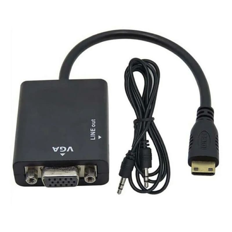 Conversor mini hdmi para vga femea