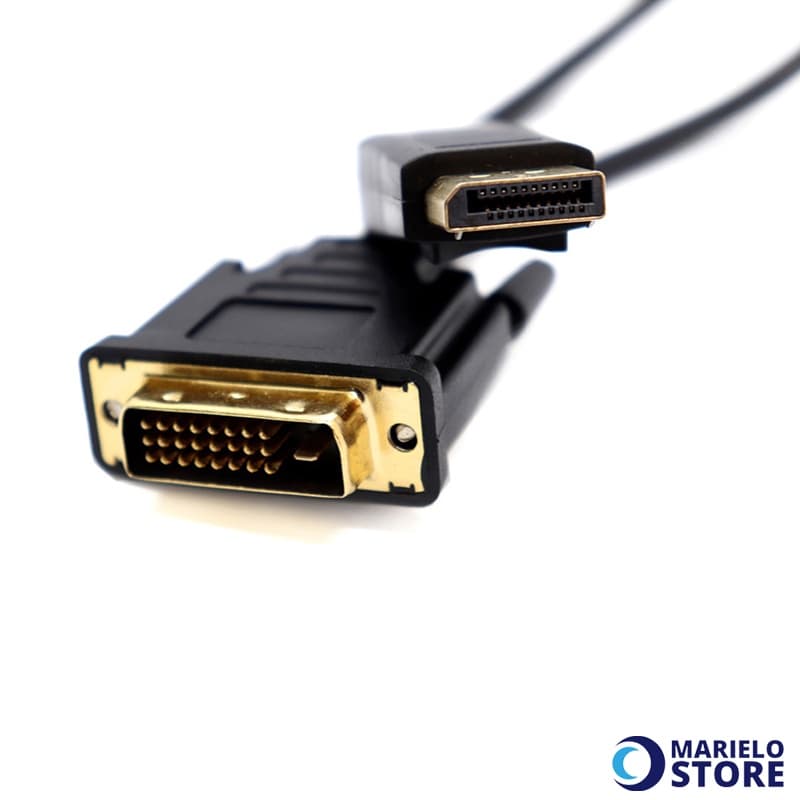 Adaptador DisplayPort Para DVI DP-DVI DP Macho DVI Fêmea 1.8 Metros