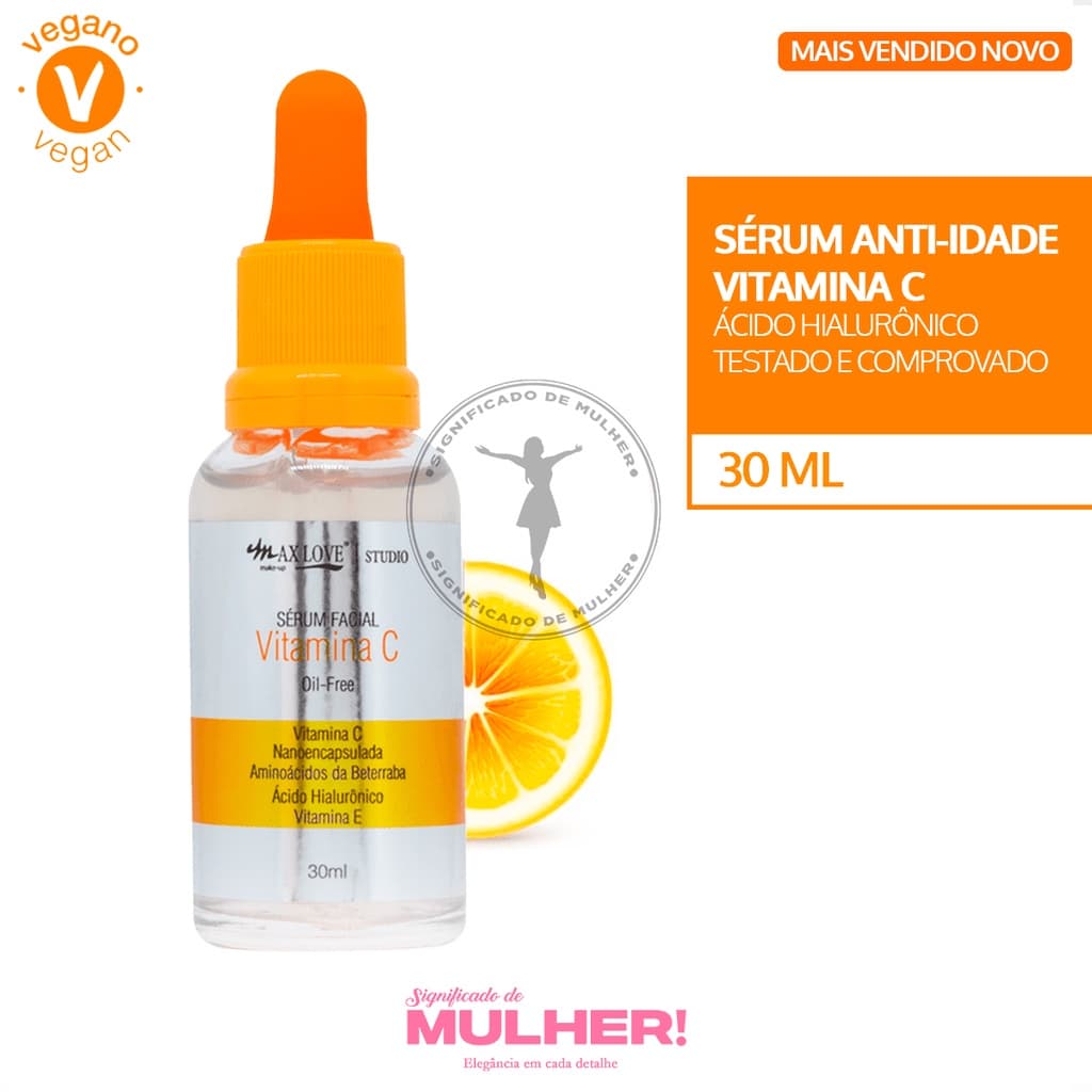 Sérum Vitamina C P/ rosto Ácido Hialurônico Anti-idade
