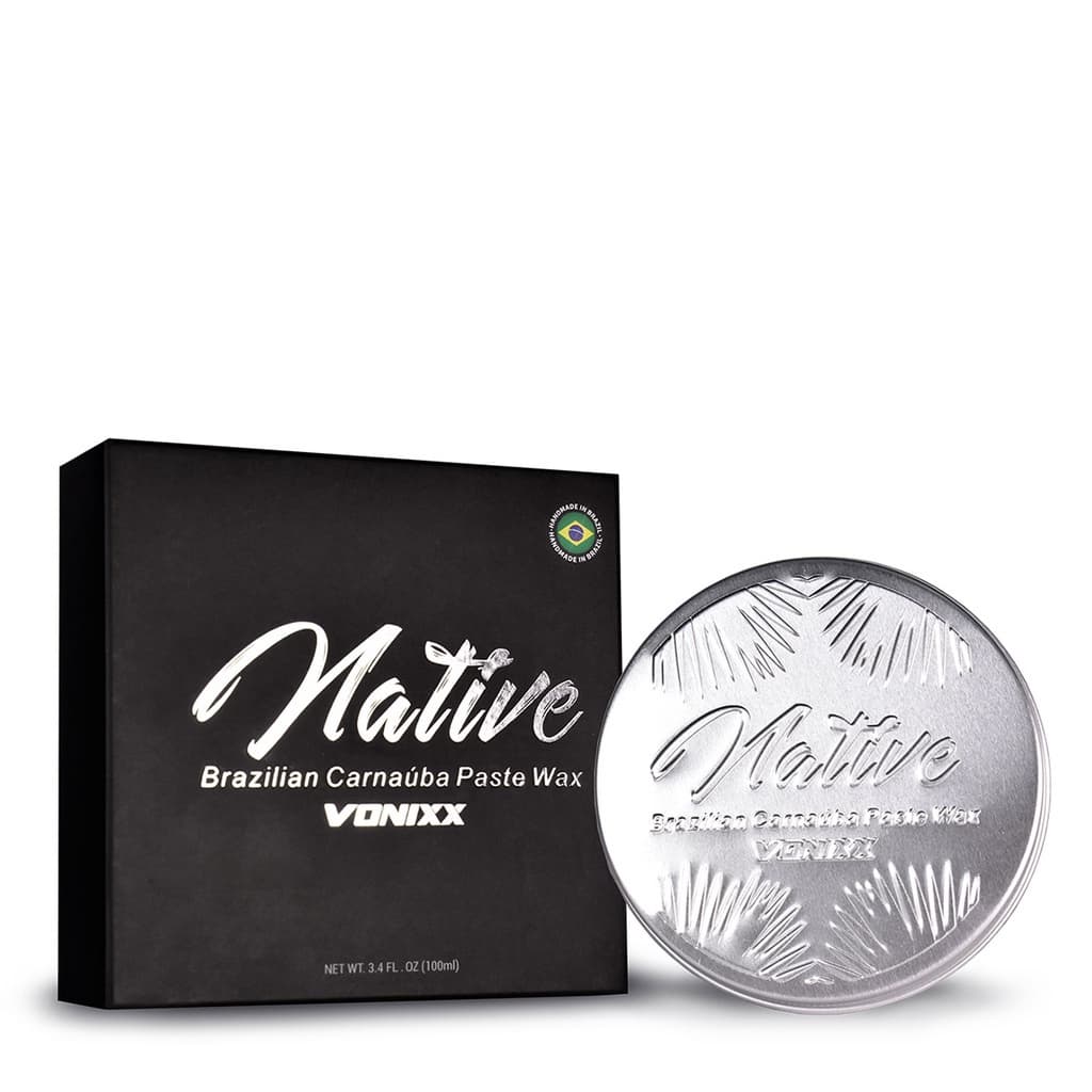 Cera Automotiva de Carnaúba Tipo 1 Native Vonixx 100ml brilho molhado e proteção acompanha espuma aplicadora