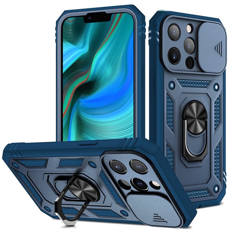 Capa De Silicone Flexível Anti-Impacto Para IPhone 11/11ProMax/X/XS/Xr/XSMax/6/7/8 Plus Celular Rotação Com Anel