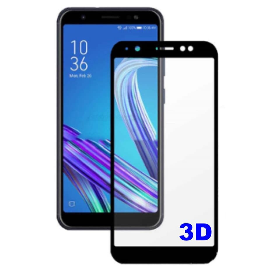 Película Vidro 3d Asus Zenfone Max M2 M3 Zb555kl 5.5 Bordas Pretas
