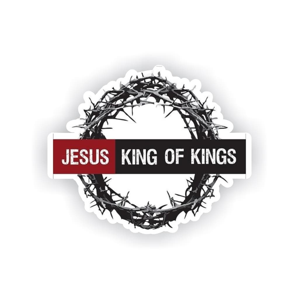 Adesivo Jesus king of kings cristão evangélico gospel crente Deus