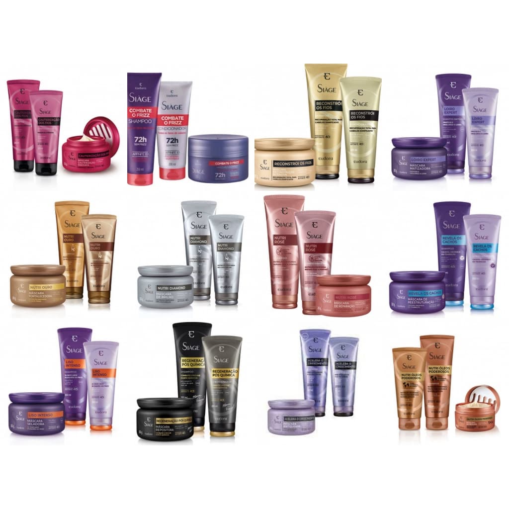 Kit Eudora Siage - 3 Produtos ( Shampoo / Condicionador E Mascara Capilar ) Á ESCOLHER