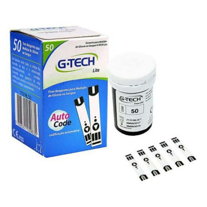 Tiras reagente G-Tech  lite  com 50 unidades