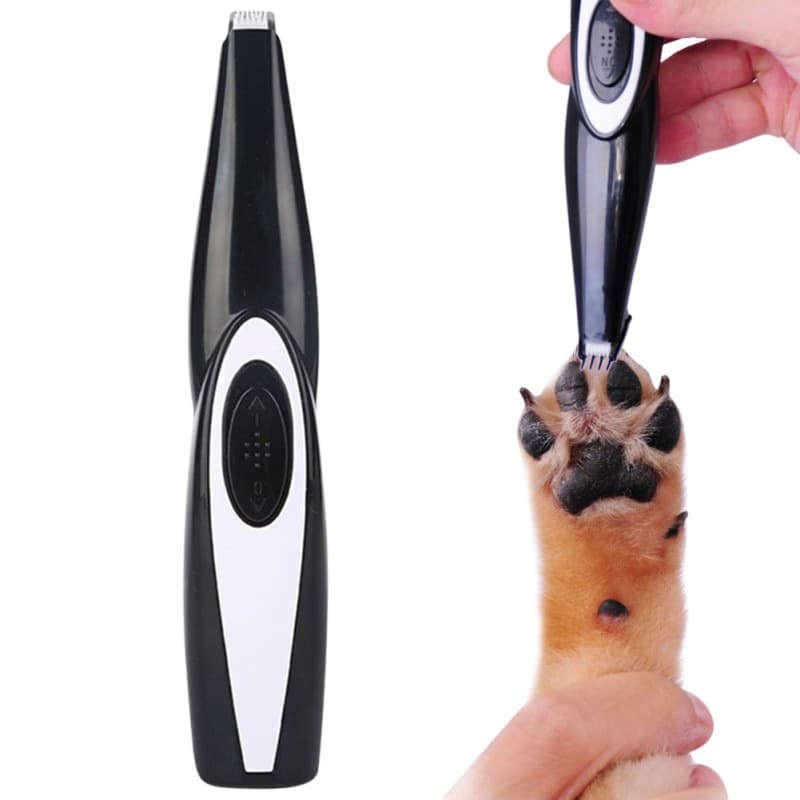 Kit de tosa para pets, mini tosquiador de pés, recarregável com usb, aparador elétrico com baixo ruído para olhos, cacho