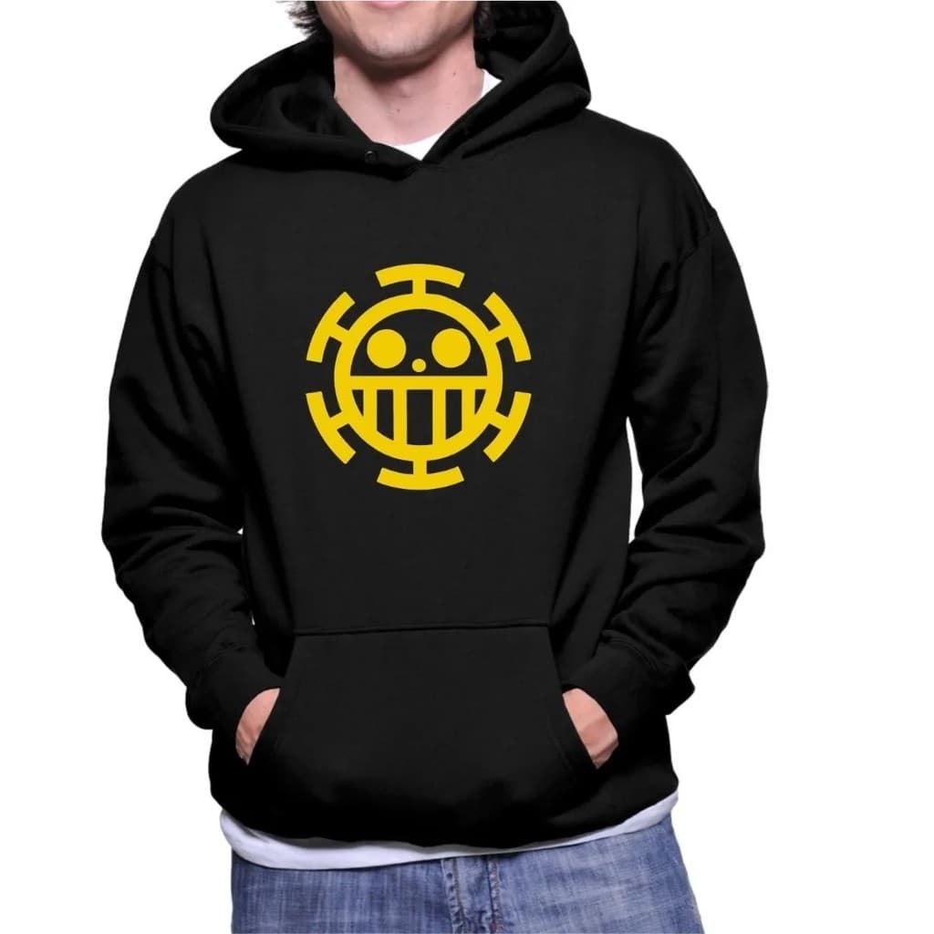 Casaco moletom blusa de frio One Piece Trafalgar Law Piratas de copas