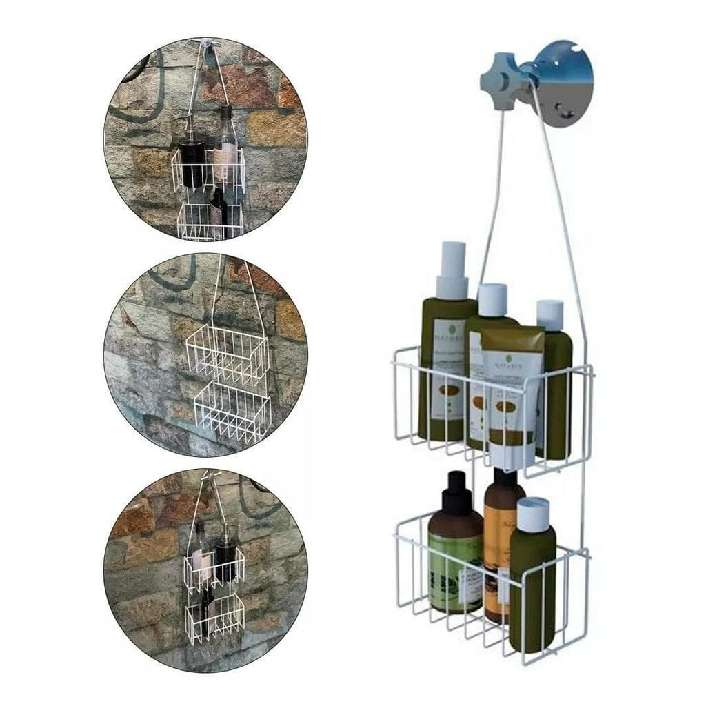 Suporte Porta Shampoo Sabonete Organizador Para Box Banheiro Lavanderia