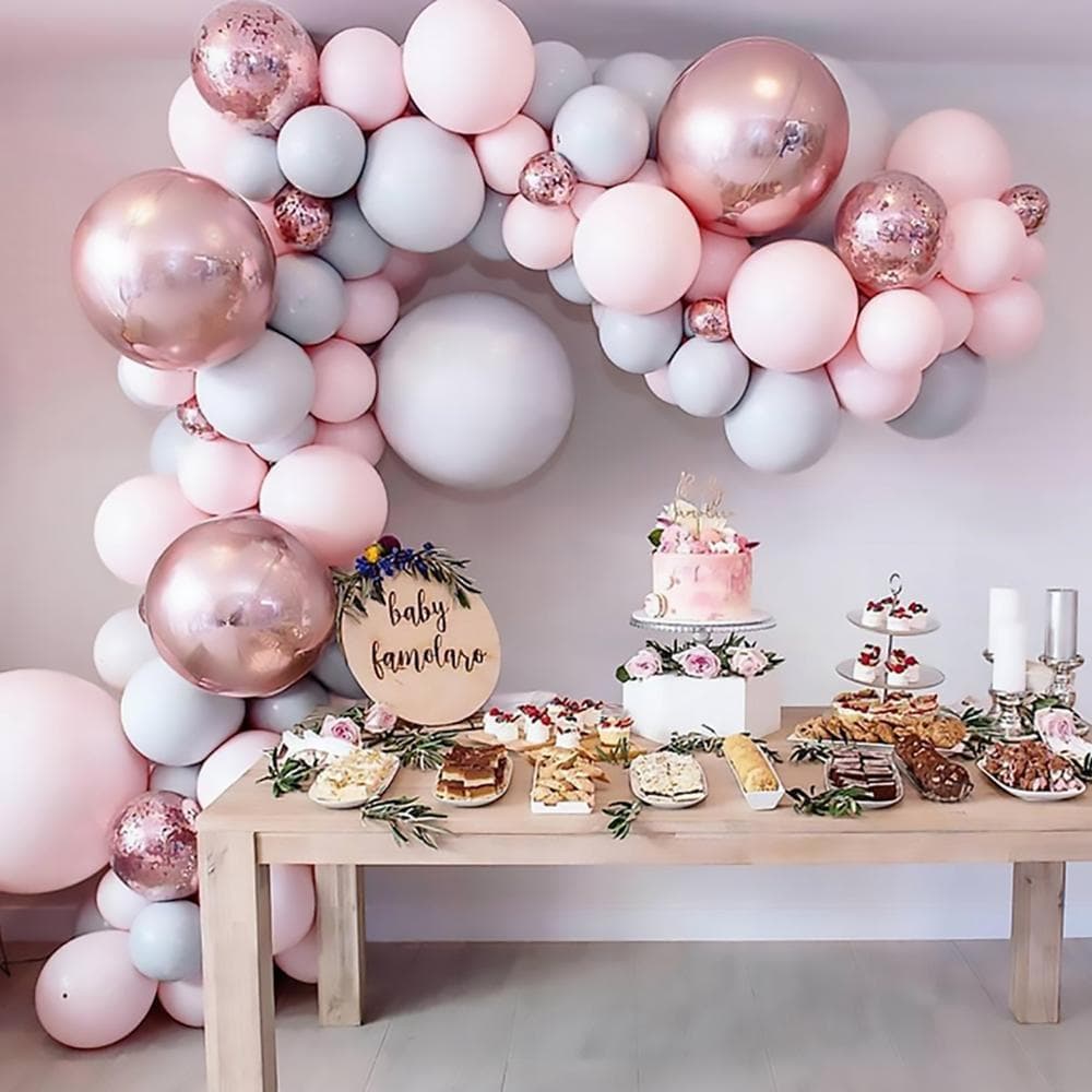 109/126 peças balão Macaron guirlanda arco rosa ouro multicolorido confete balão casamento aniversário balão decoração d