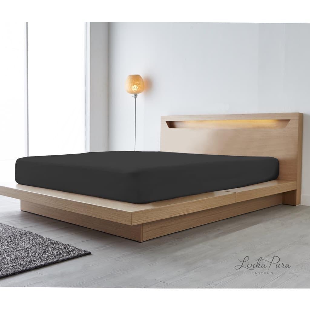 Lençol Casal 30cm Altura com Elástico -Tecido Micropercal 200 Fios - Linha Pura Enxovais