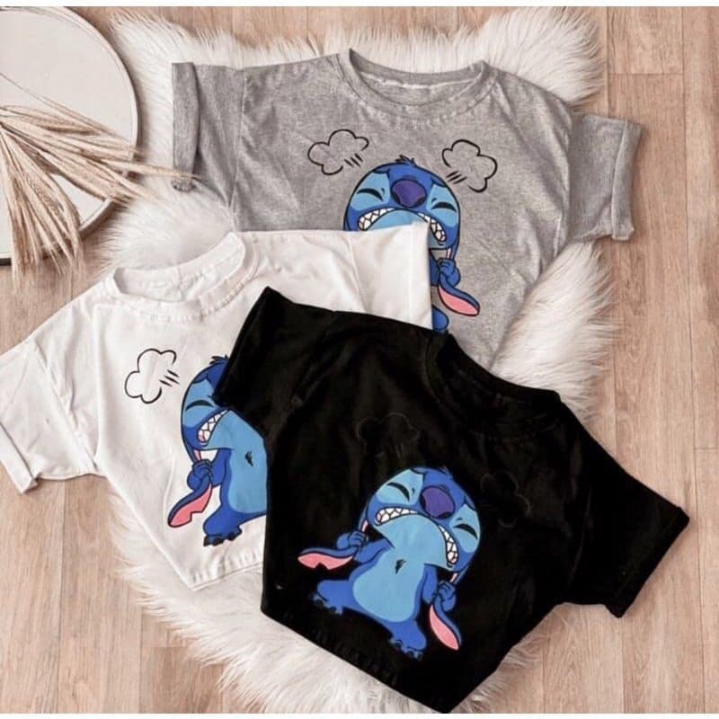 Blusinha Cropped Stitch Croped Feminina Camiseta Personagem Stich BlusaTumblr Cropped | Pronta entrega I Tamanho ÚNICO I Envio Rápido!