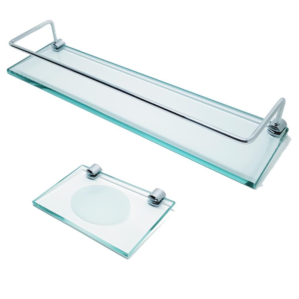 Kit 2 Pcs Para Banheiro Em Vidro Incolor C620C650