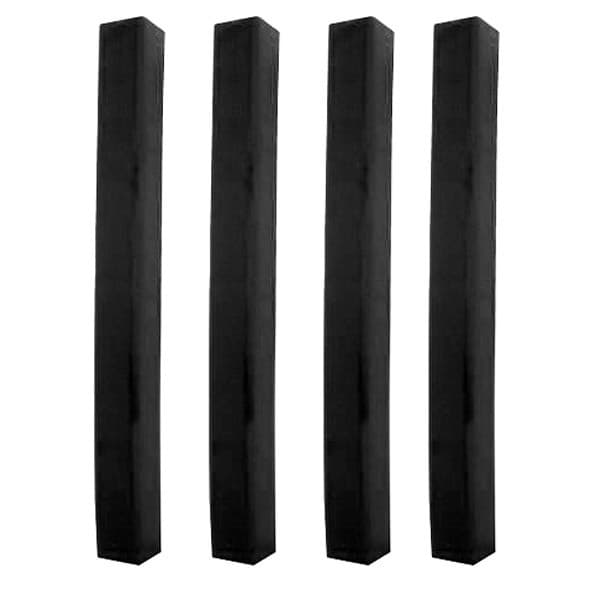 Cantoneira Reta Plástica Preto para Mesas (4 Peças)