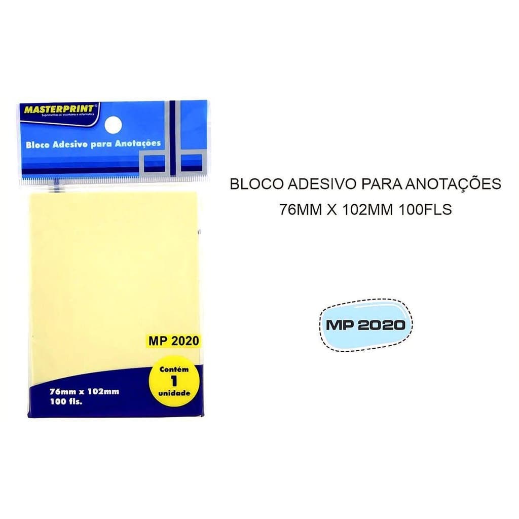 BLOCO ADESIVO POSTIT AMARELO 76MMX102MM CONTÉM 100 FOLHAS 3 PACOTES MAS.TER.PR.INT ENVIO EM 24 HORAS