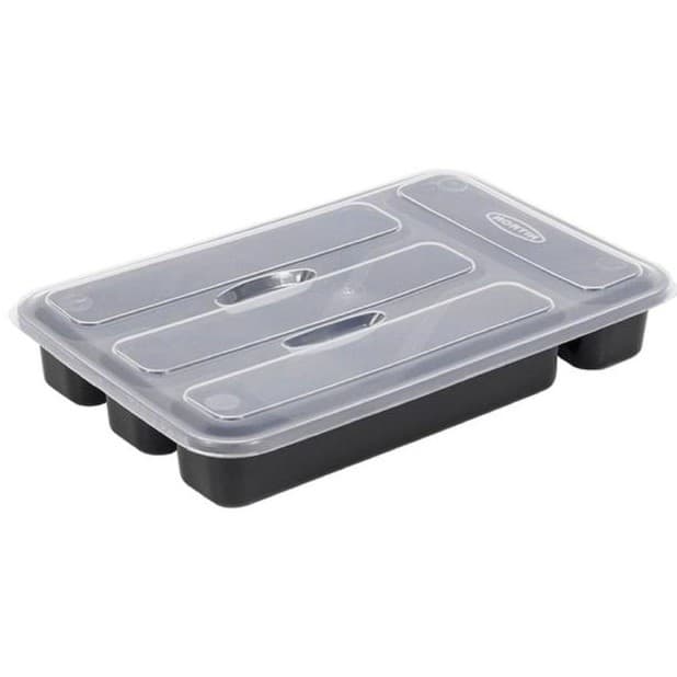 OFERTA Porta Talher Gaveta Paris Com Tampa 4 Compartimento - Nitron DIM.:21 x 32,5 x 5 cm Promoção