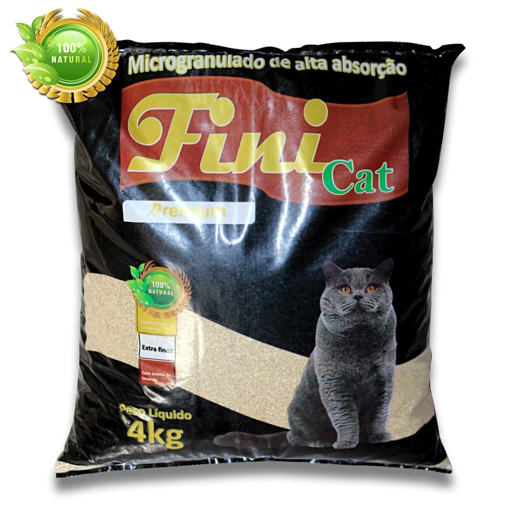 Areia Sanitária Fini Cat Premium Tradicional para Gato 4kg Pet