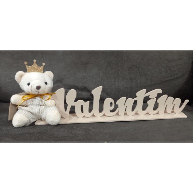 nome decorativo urso principe bege