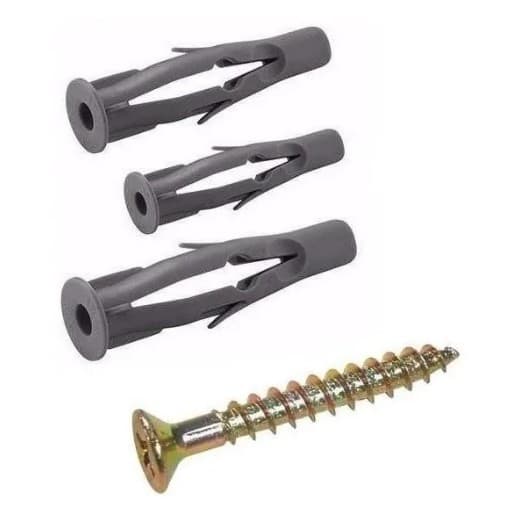 Bucha 6mm Com Parafuso 4,5x45mm Bloco Parede Oca 50, 100 e 200 unidades