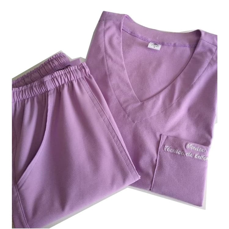 Pijama Cirúrgico Scrub Feminio Tricoline Com Elastano Uva