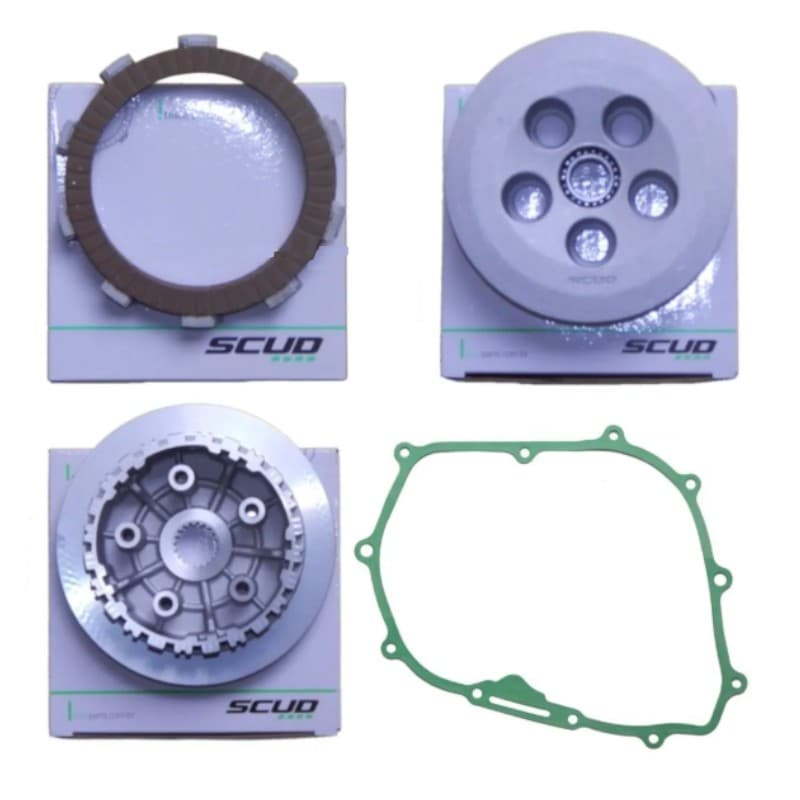 Kit Embreagem Original Scud para moto Xre 300 Cb 300 Discos Platô Cubo e Junta