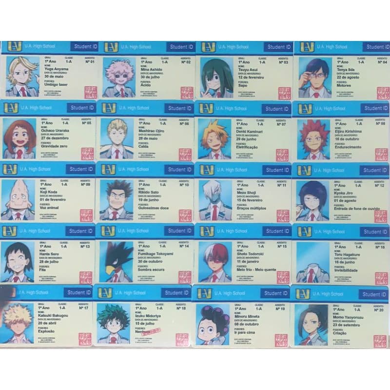 licença de herói | my hero academia traduzida | coleção de card anime boku no hero | 1 unidade