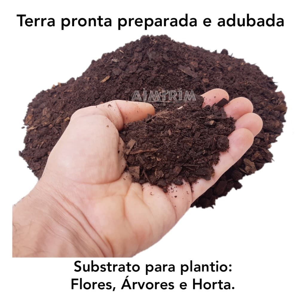 Terra Pronta Preparada Adubada Substrato Para Plantio 10 Litros
