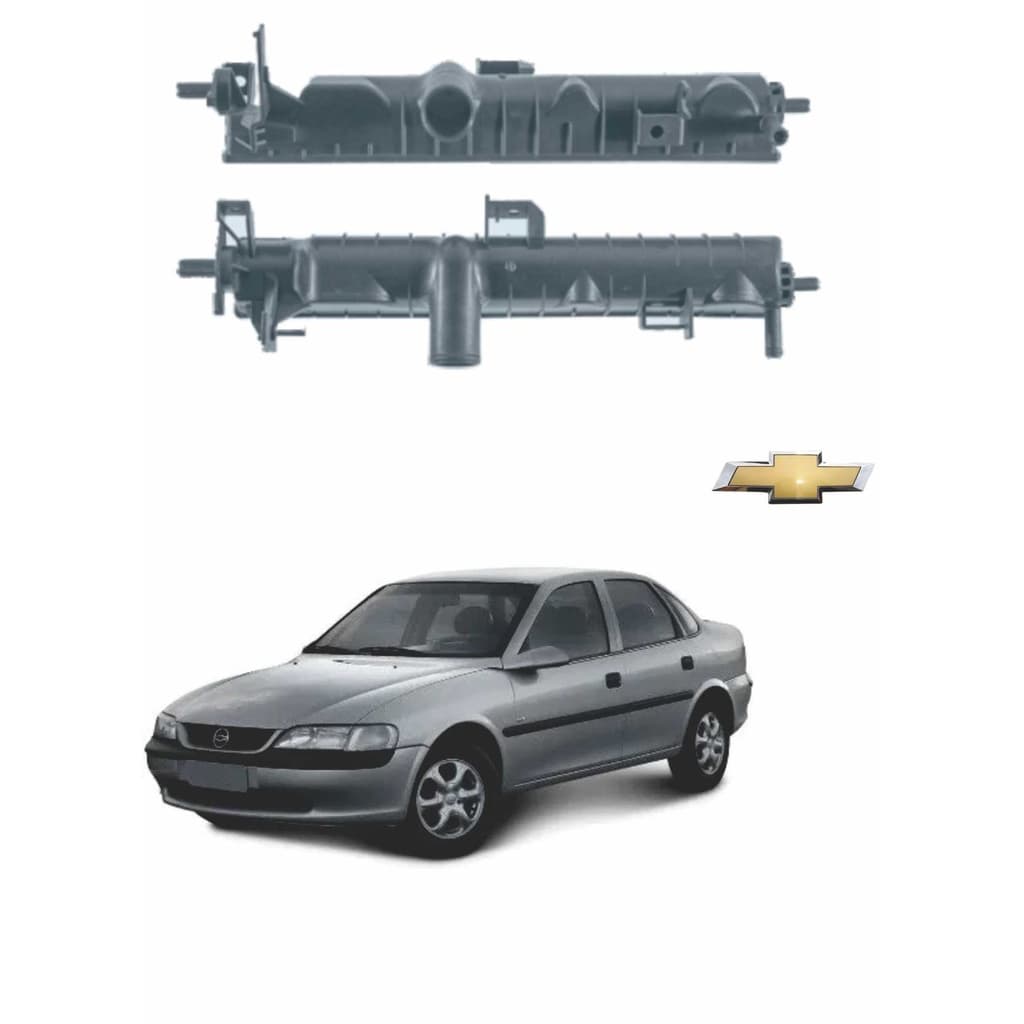 Caixa Inferior do Radiador Vectra com ar (lado motorista) 1997/1998/1999/2000/2001/2002