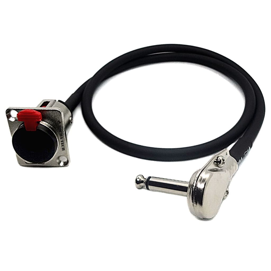 Cabo para pedalboard com trava Jack P10 (fêmea) Blindado + P10 Mono linha space