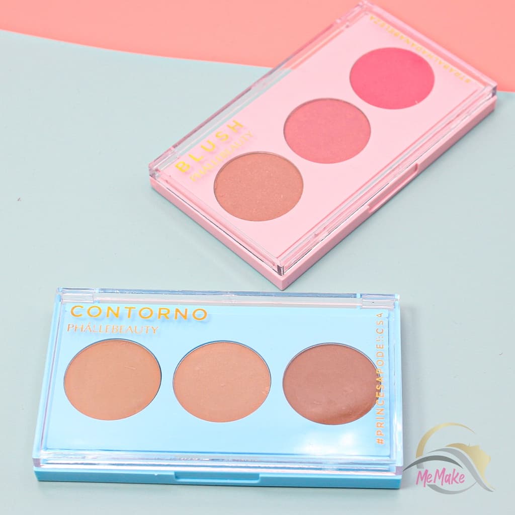 Paleta trio contorno/ paleta trio blush - Phallebeauty